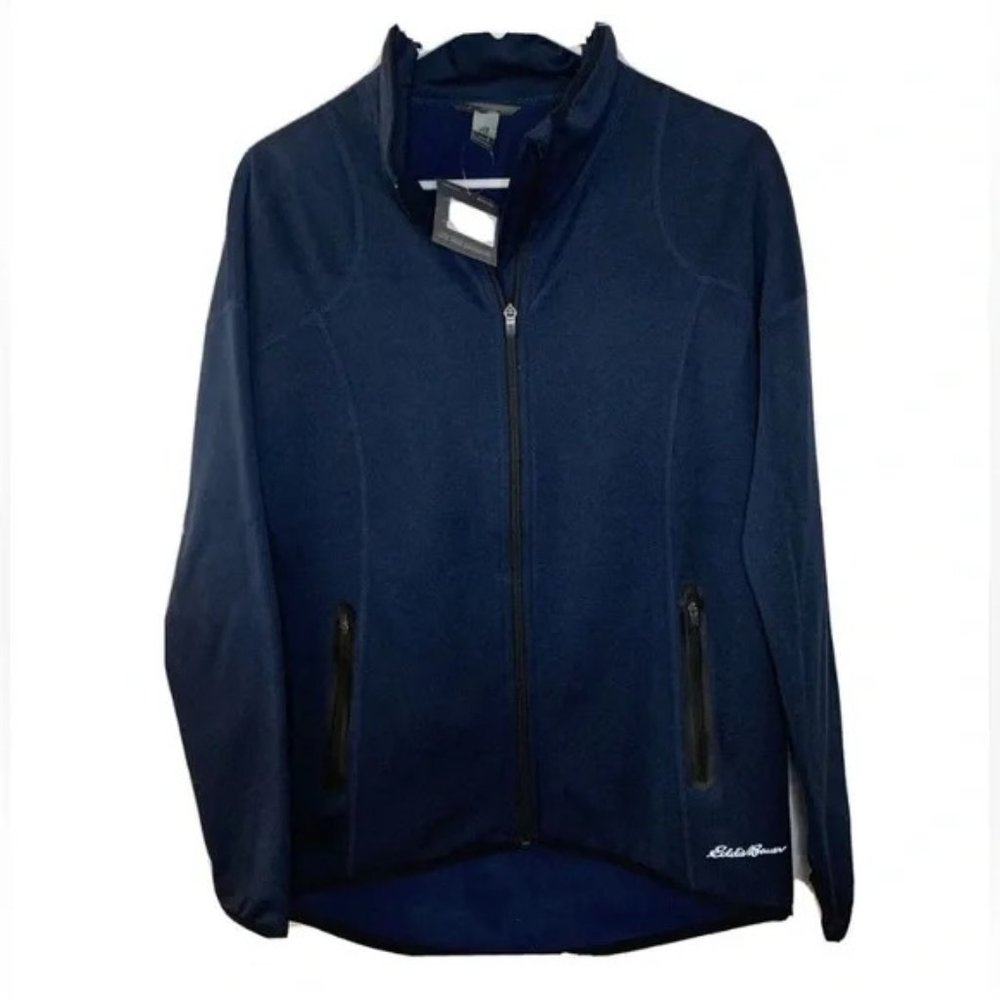 NWT EDDIE BAUER Women's Navy Blue Zipper After Burn 2.0 Jacket Size xxl